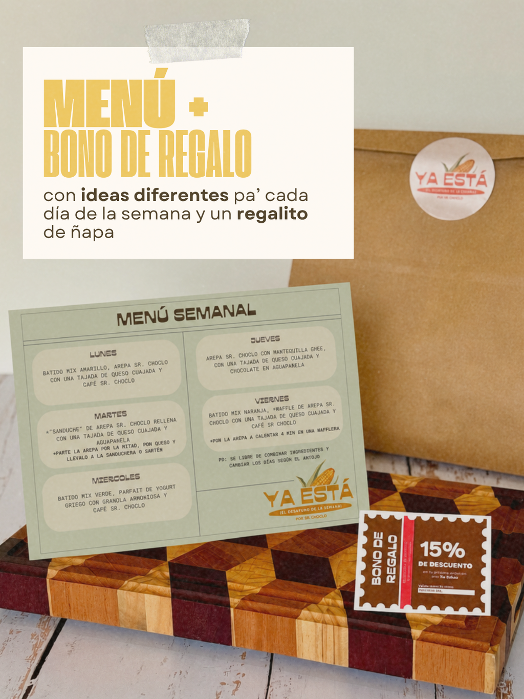Menú semanal y bono de regalo del Ya Está
